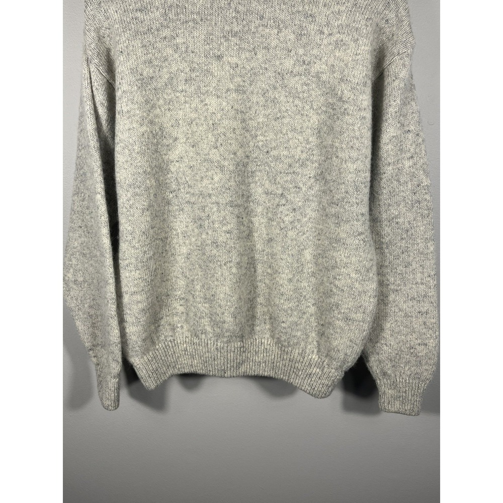 Vintage REI 100% Shetland Wool Crew Neck Sweater Beige Mens Medium Outdoor - Picture 3 of 10